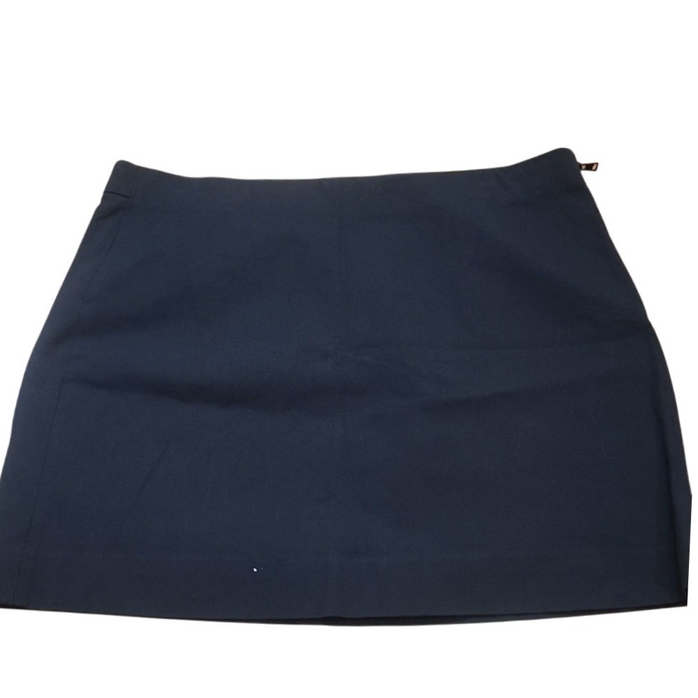 Everlane Preppy Ecocore Corpcore Organic Skirt Zipper Coastal Nautical Navy 16